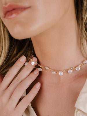Dressed in Pearls Layered Necklace - Flying Tomato - Necklaces - Ettika