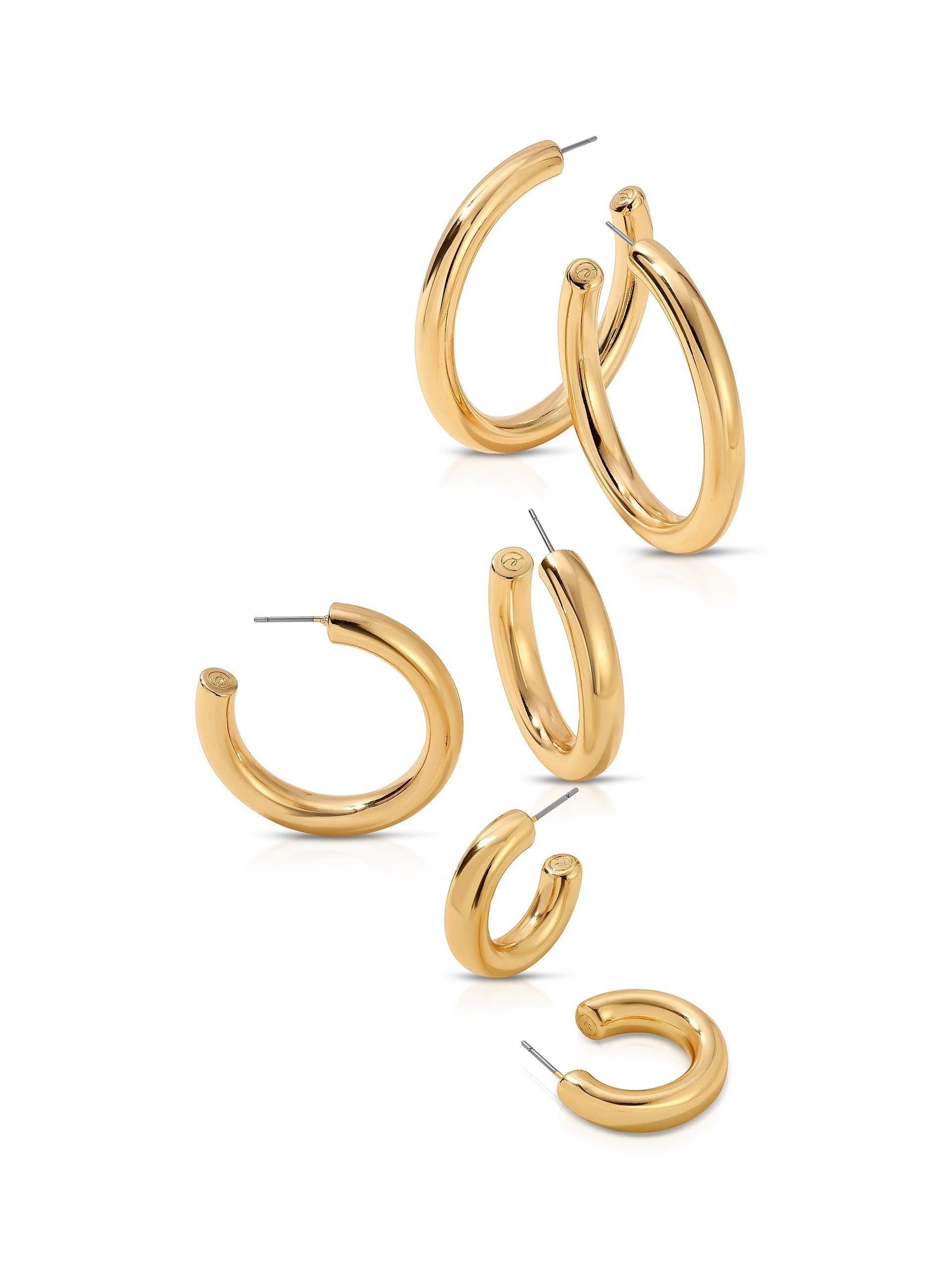 Large Thick Classic Hoops.