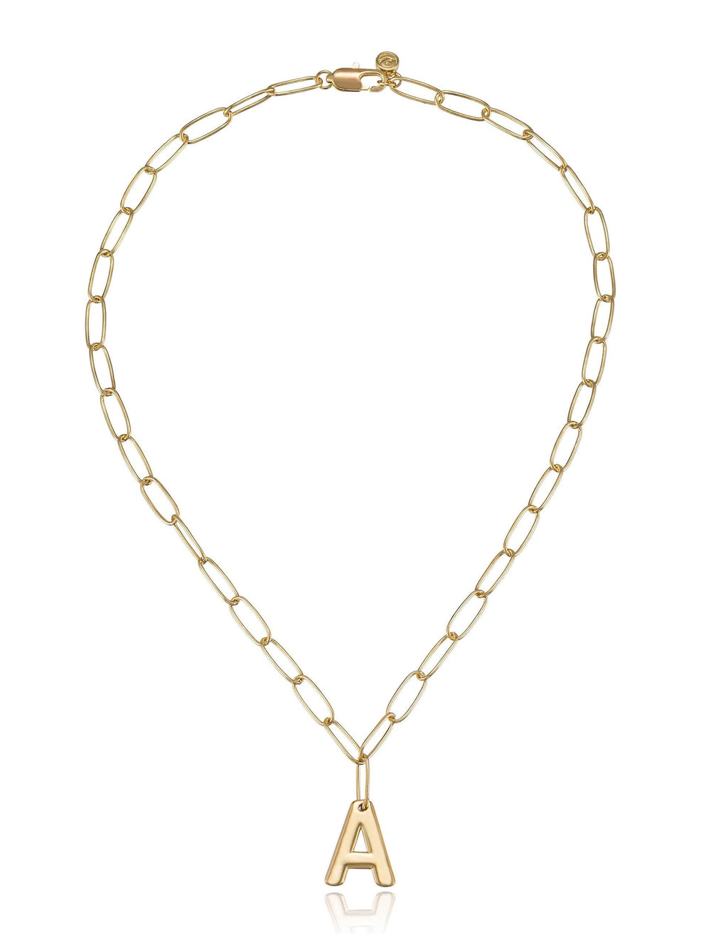 Paperclip Link Initial Necklace - Flying Tomato - Necklaces - Ettika
