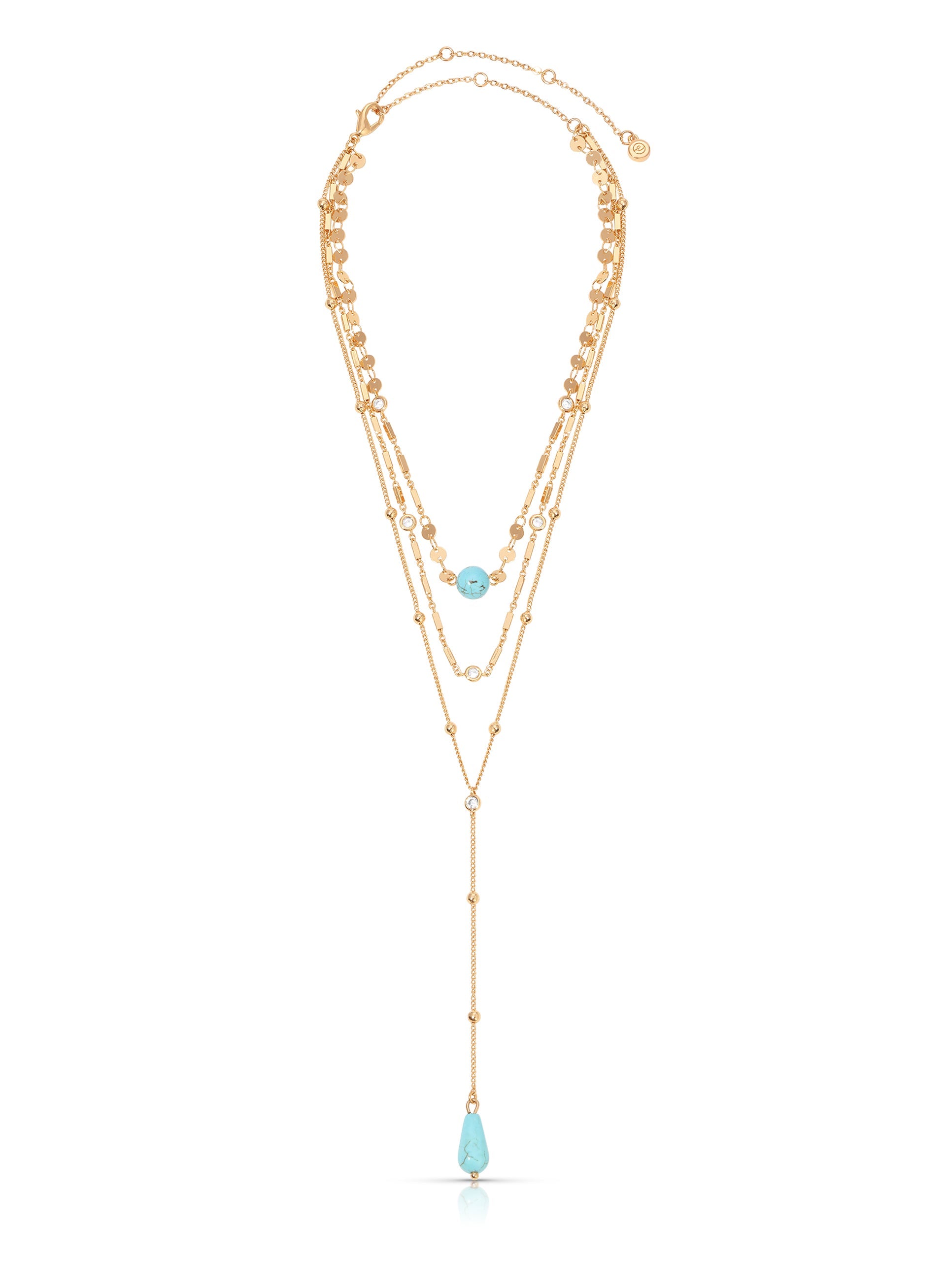 Forever Falling Turquoise Lariat - Flying Tomato - Necklaces - Ettika