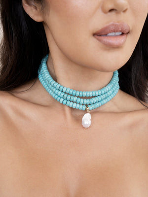 [PREORDER] Marina Layers Turquoise Necklace.