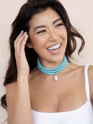 [PREORDER] Marina Layers Turquoise Necklace.