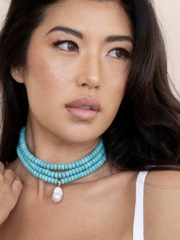 [PREORDER] Marina Layers Turquoise Necklace.