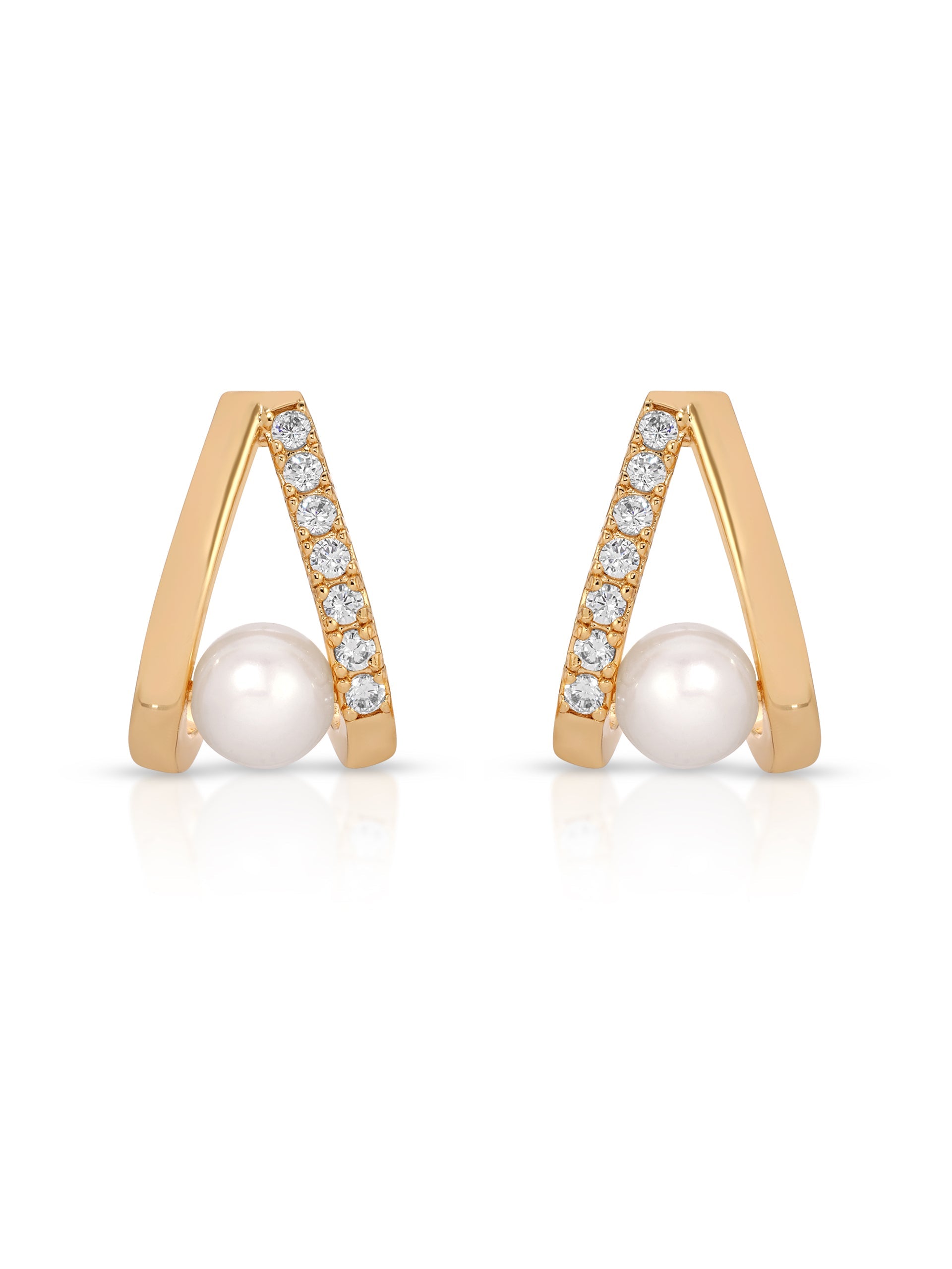 Pavé and Pearl Earrings