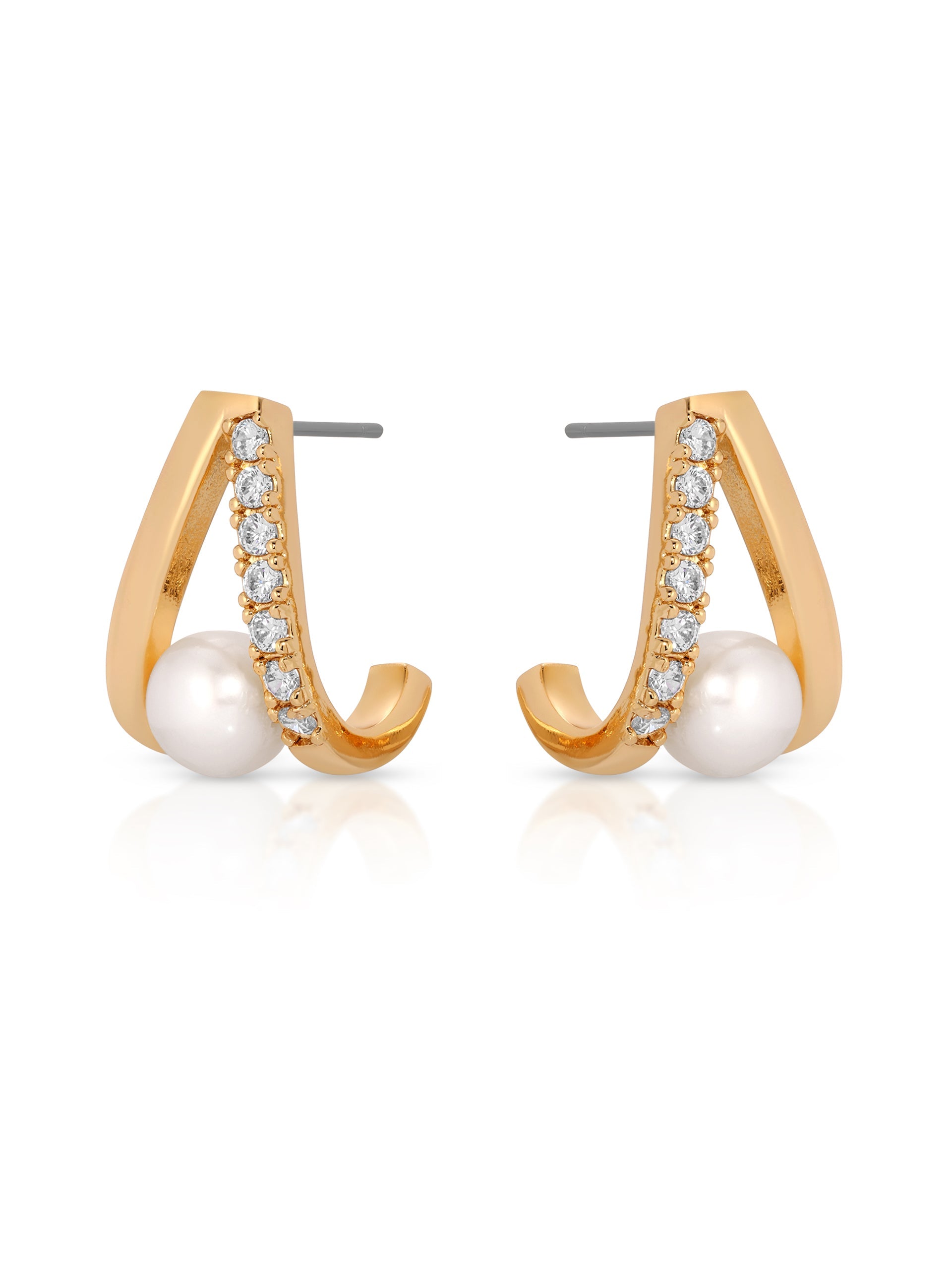 Pavé and Pearl Earrings