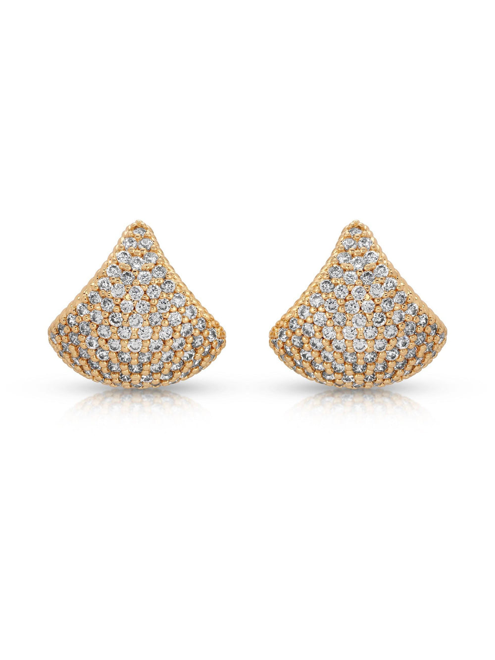 Pavé Encrusted Huggie Hoops - Flying Tomato - Earrings - Ettika