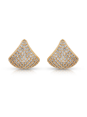Pavé Encrusted Huggie Hoops - Flying Tomato - Earrings - Ettika