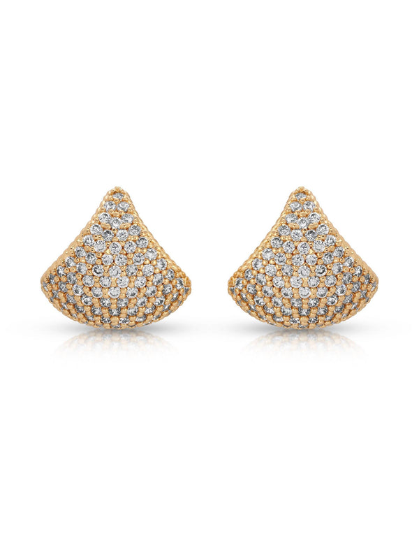 Pavé Encrusted Huggie Hoops - Flying Tomato - Earrings - Ettika