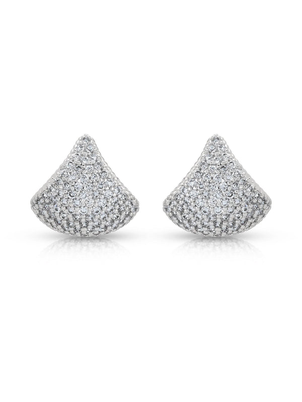 Pavé Encrusted Huggie Hoops - Flying Tomato - Earrings - Ettika