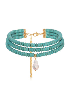 [PREORDER] Marina Layers Turquoise Necklace.