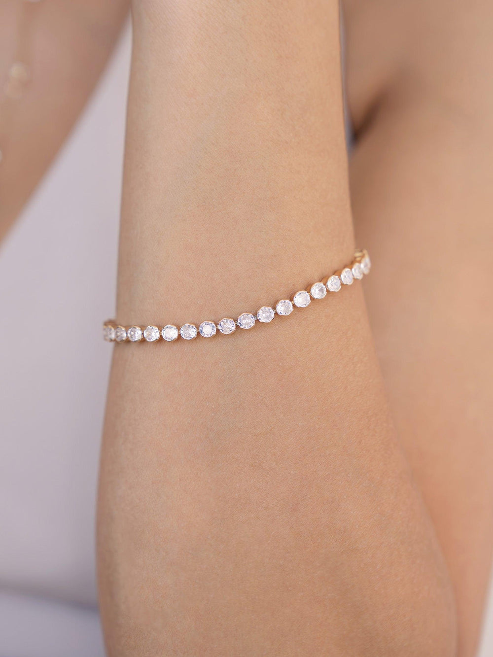 Crystal Chain Tennis Bracelet - Flying Tomato - Bracelets - Ettika