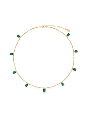 Emerald Deco Charm Necklace - Flying Tomato - Necklaces - Ettika