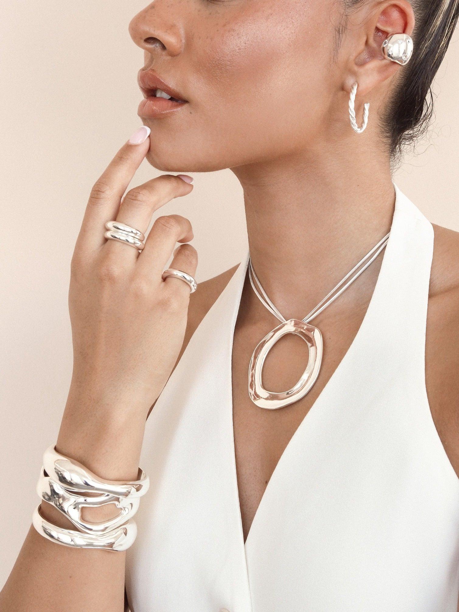 Open Abstract Cuff - Flying Tomato - Cuffs and Bangles - Ettika