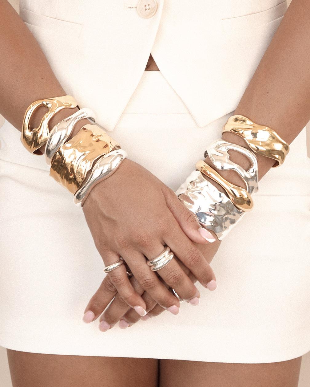 Open Abstract Cuff - Flying Tomato - Cuffs and Bangles - Ettika