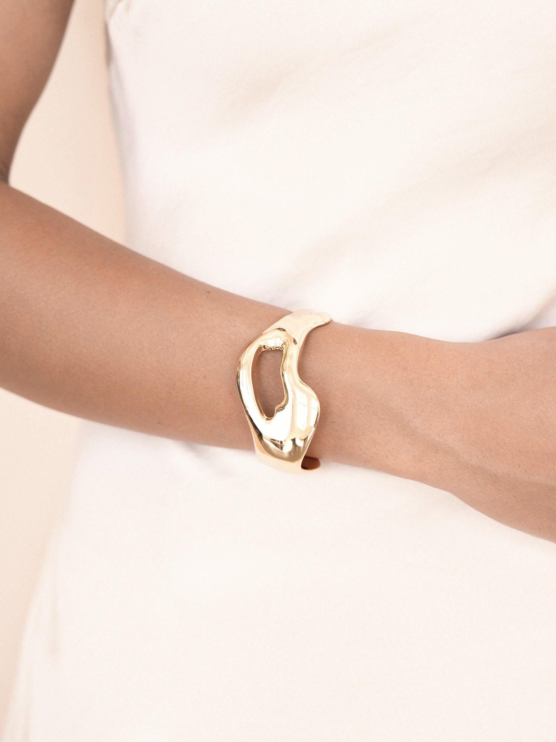 Open Abstract Cuff - Flying Tomato - Cuffs and Bangles - Ettika
