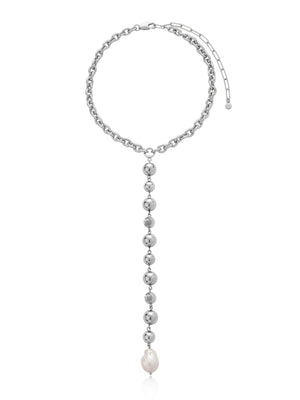 Deep Drop Pearl Lariat Necklace - Flying Tomato - Necklaces - Ettika