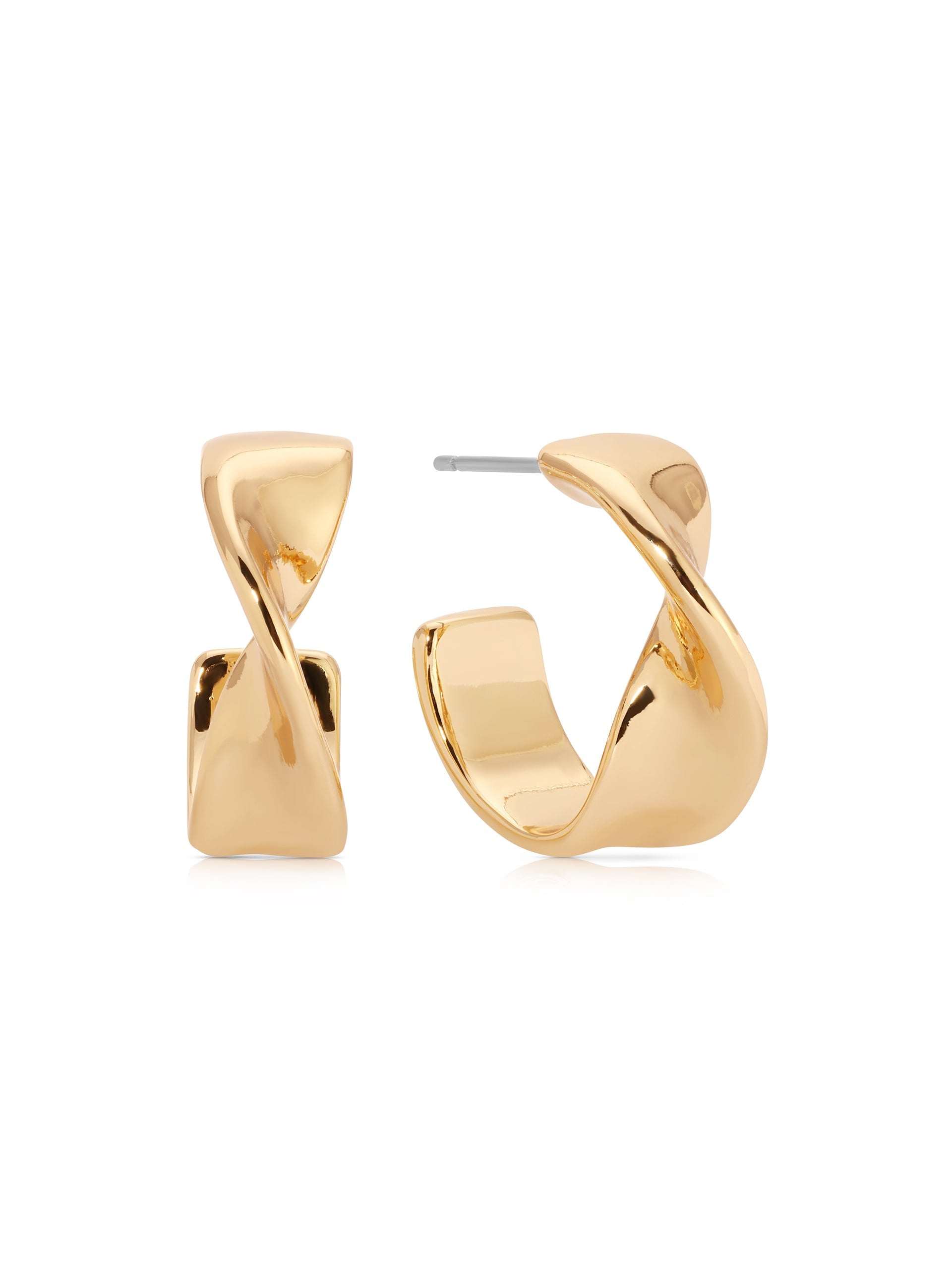 Heirloom Twist Small Hoops - Flying Tomato - Earrings - Ettika