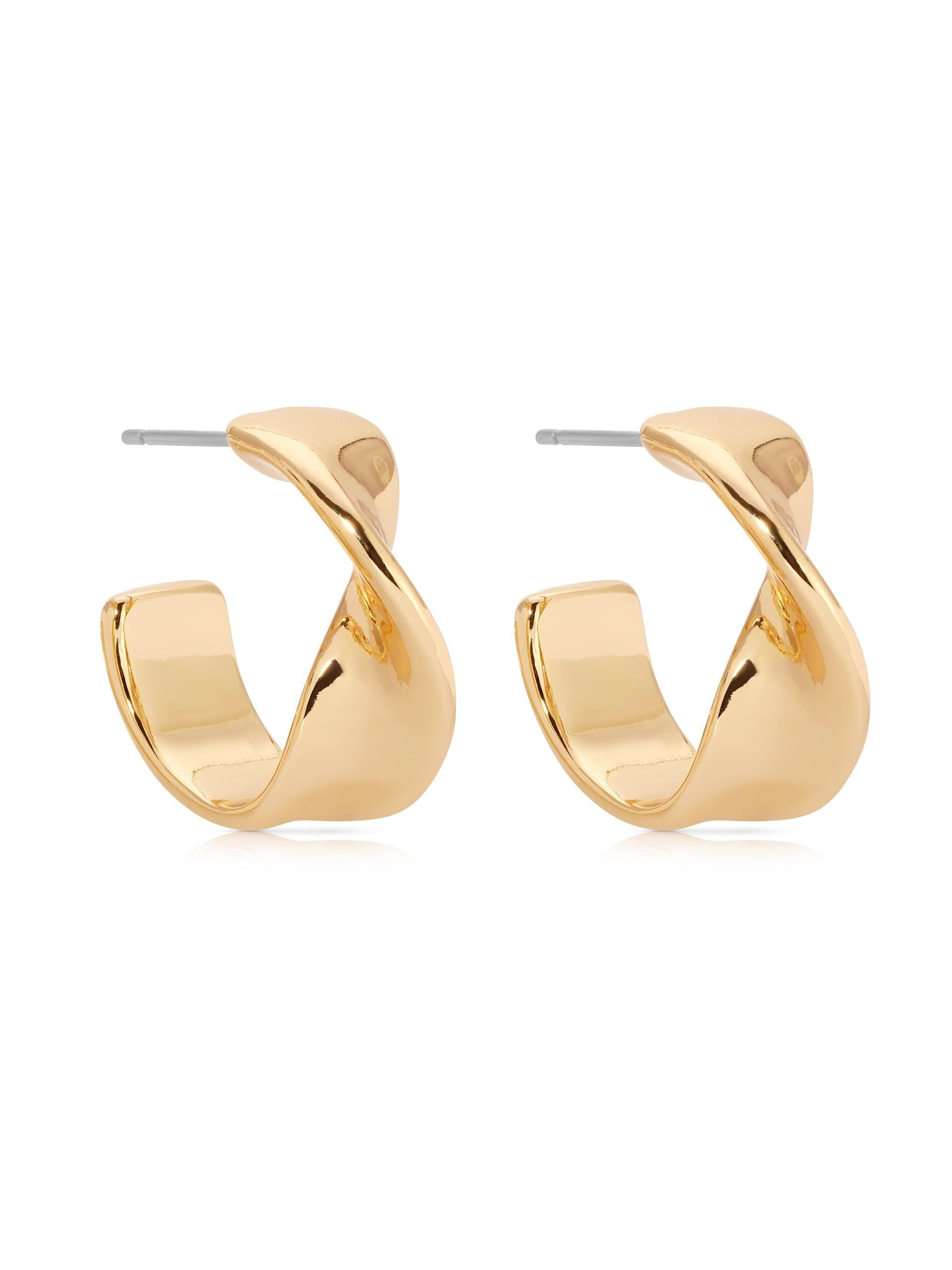 Heirloom Twist Small Hoops - Flying Tomato - Earrings - Ettika
