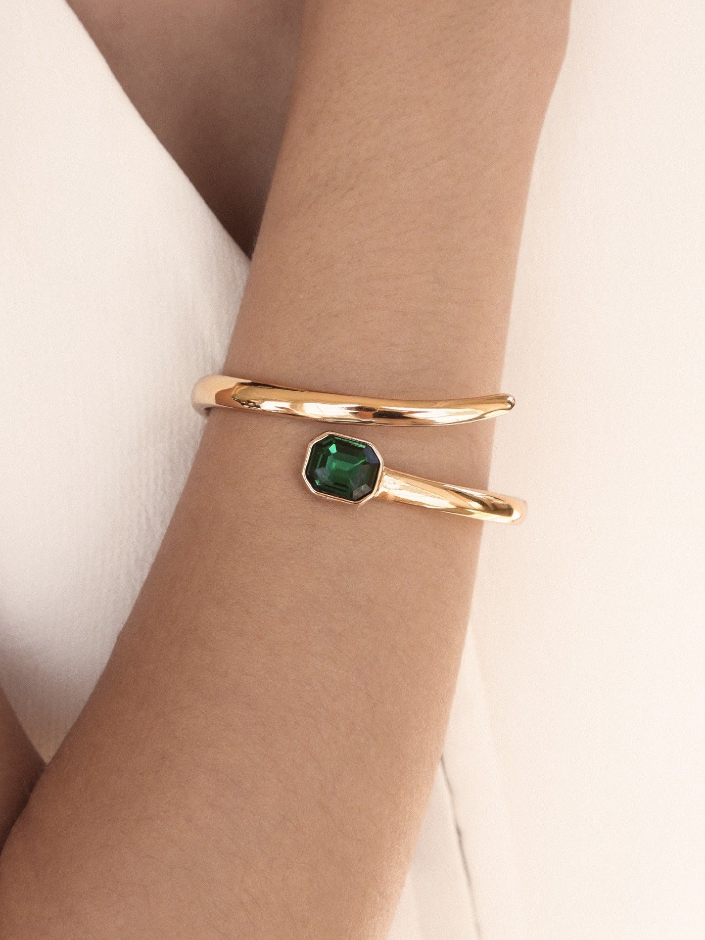 Emerald Deco Wrap Cuff