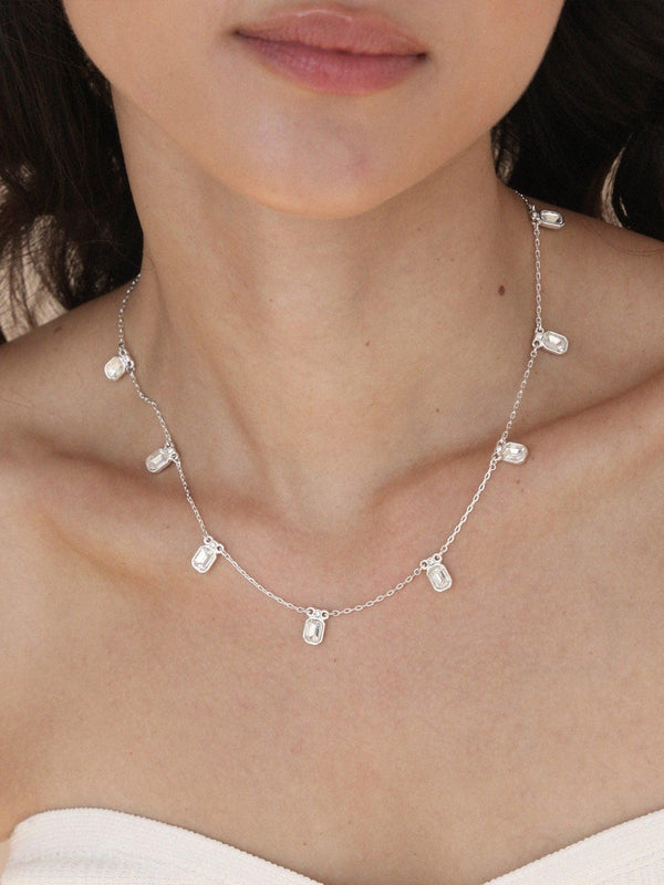 Emerald Deco Charm Necklace - Flying Tomato - Necklaces - Ettika