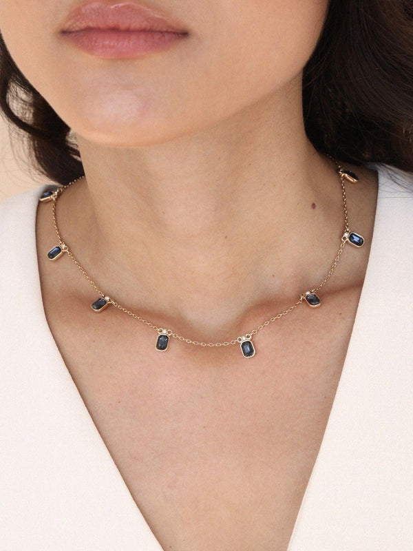 Emerald Deco Charm Necklace - Flying Tomato - Necklaces - Ettika