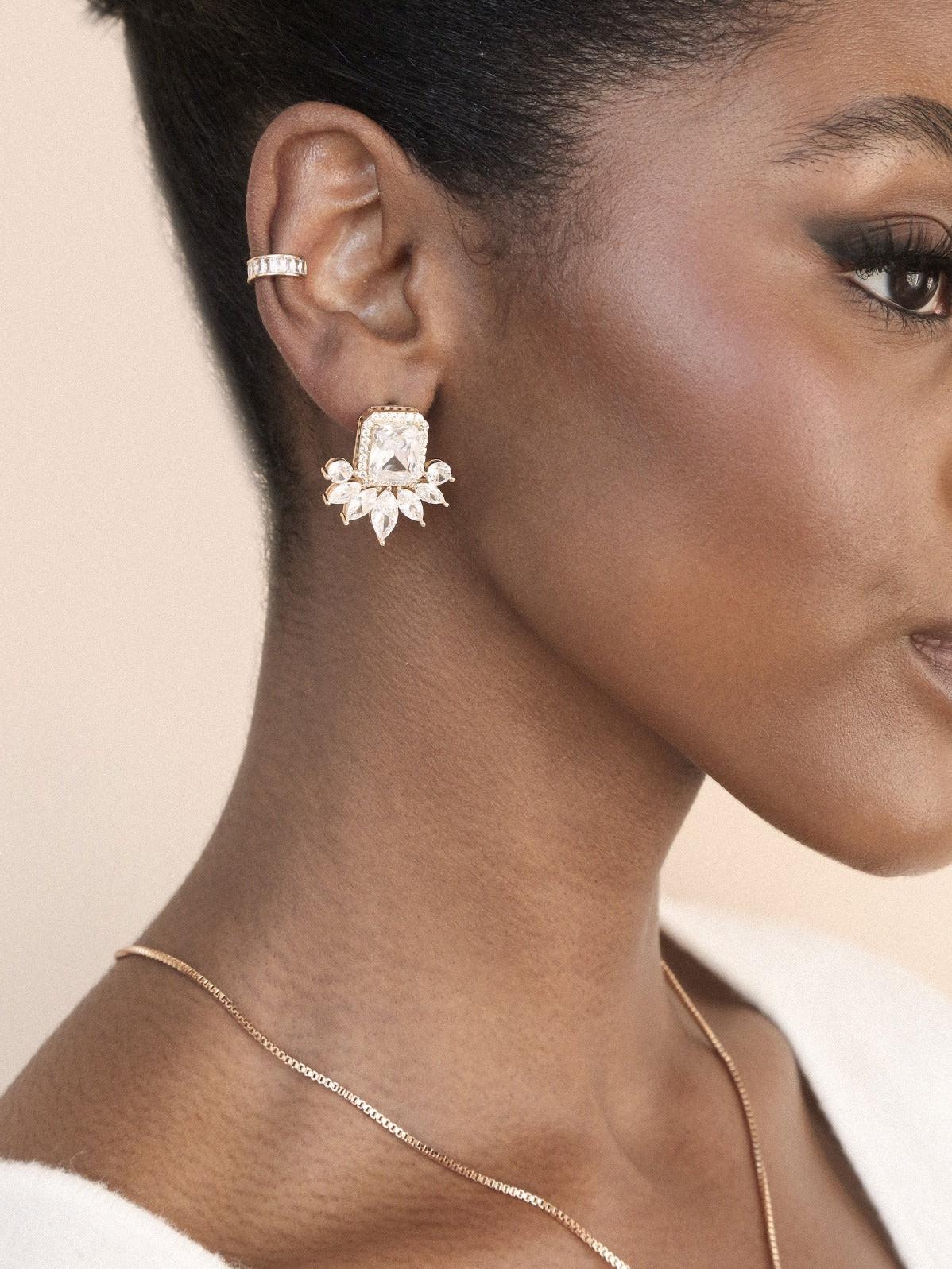 Shine Crystal Stud Earrings - Flying Tomato - Earrings - Ettika