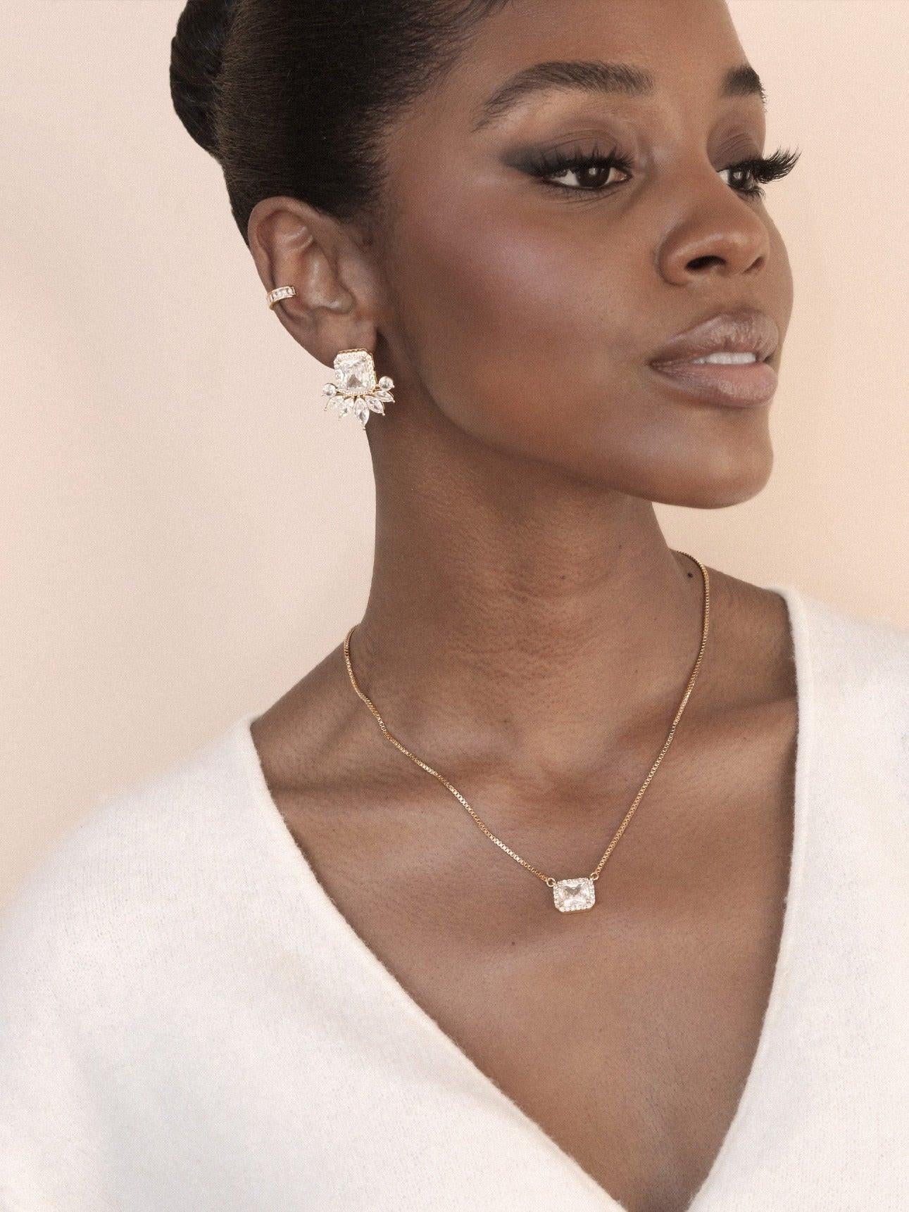 Shine Crystal Stud Earrings - Flying Tomato - Earrings - Ettika