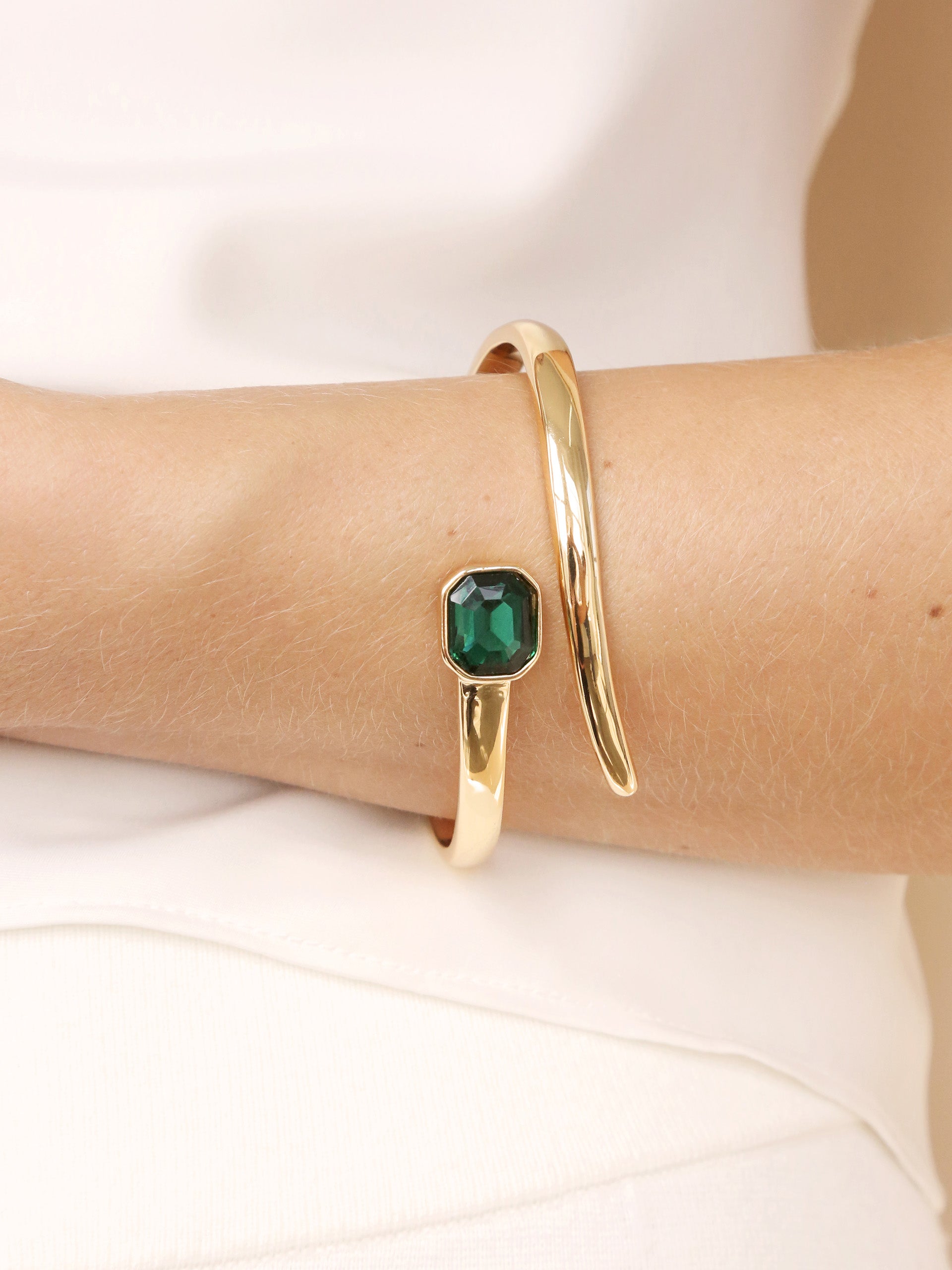 Emerald Deco Wrap Cuff