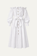 YOU'RE JUST MY TYPE WOVEN MIDI DRESS