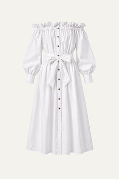 YOU'RE JUST MY TYPE WOVEN MIDI DRESS