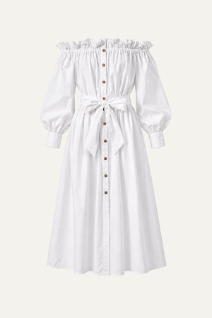 YOU'RE JUST MY TYPE WOVEN MIDI DRESS