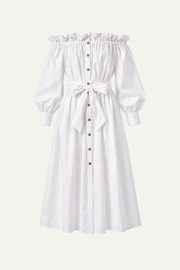 YOU'RE JUST MY TYPE WOVEN MIDI DRESS