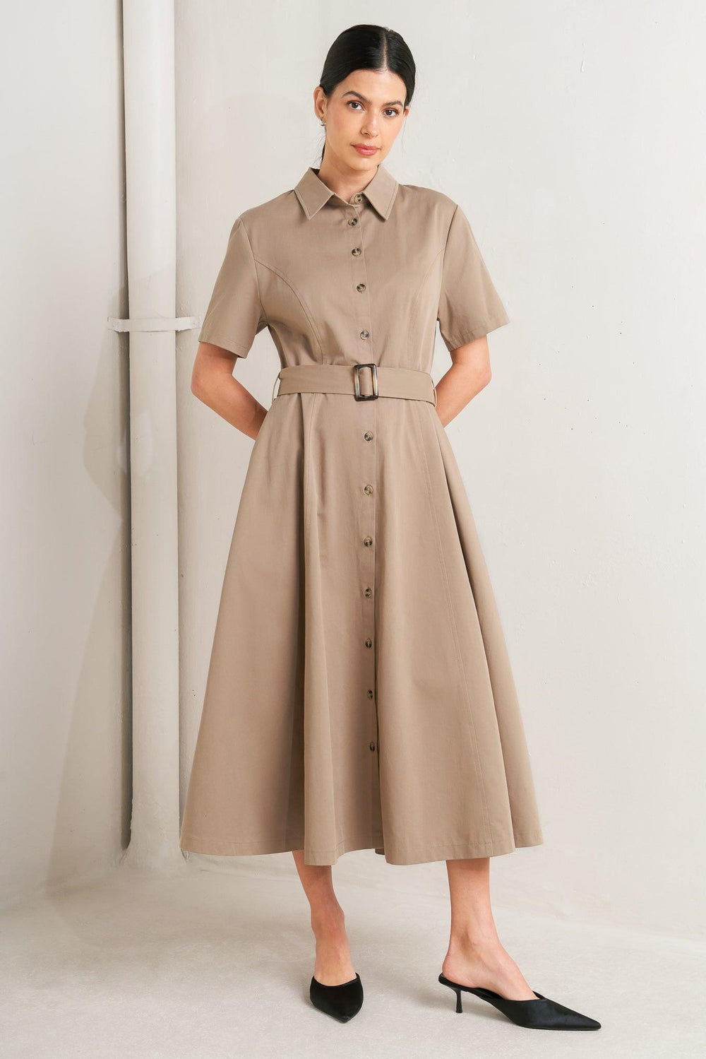 LUCKY ME WOVEN MIDI DRESS - Flying Tomato - DRESSES - Freemarket