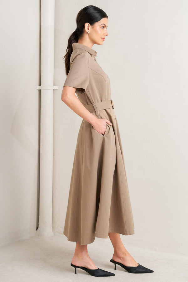 LUCKY ME WOVEN MIDI DRESS - Flying Tomato - DRESSES - Freemarket