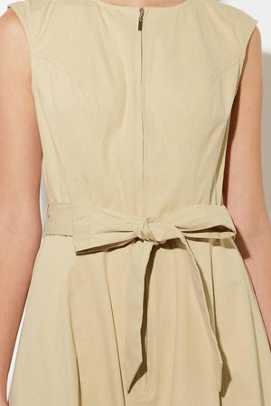 DELICATE DREAMS WOVEN MIDI DRESS.