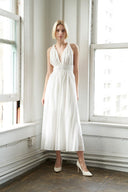 BIG CITY DREAMS WOVEN MIDI DRESS.