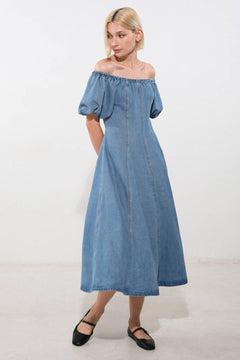 COASTAL CUTIE TENCEL MIDI DRESS.