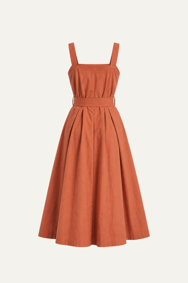 CALIFORNIA DREAMING WOVEN MIDI DRESS