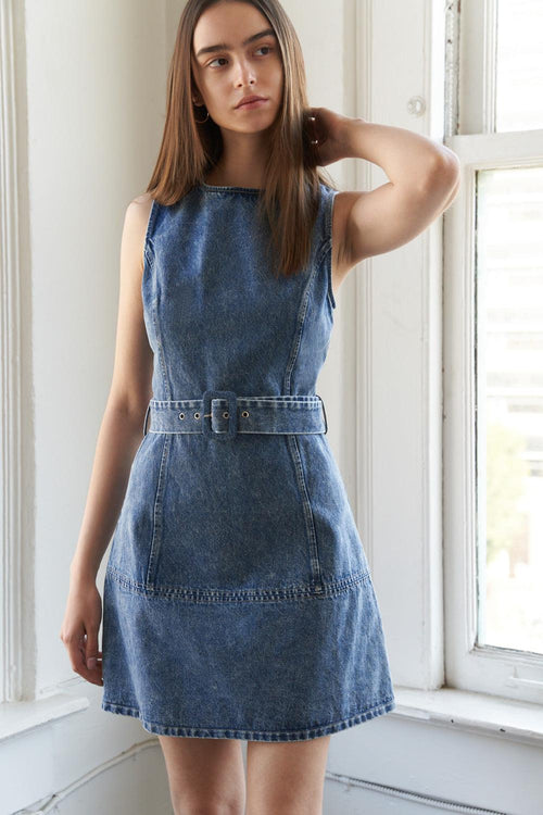 PRETTY AND POISED WOVEN MINI DRESS