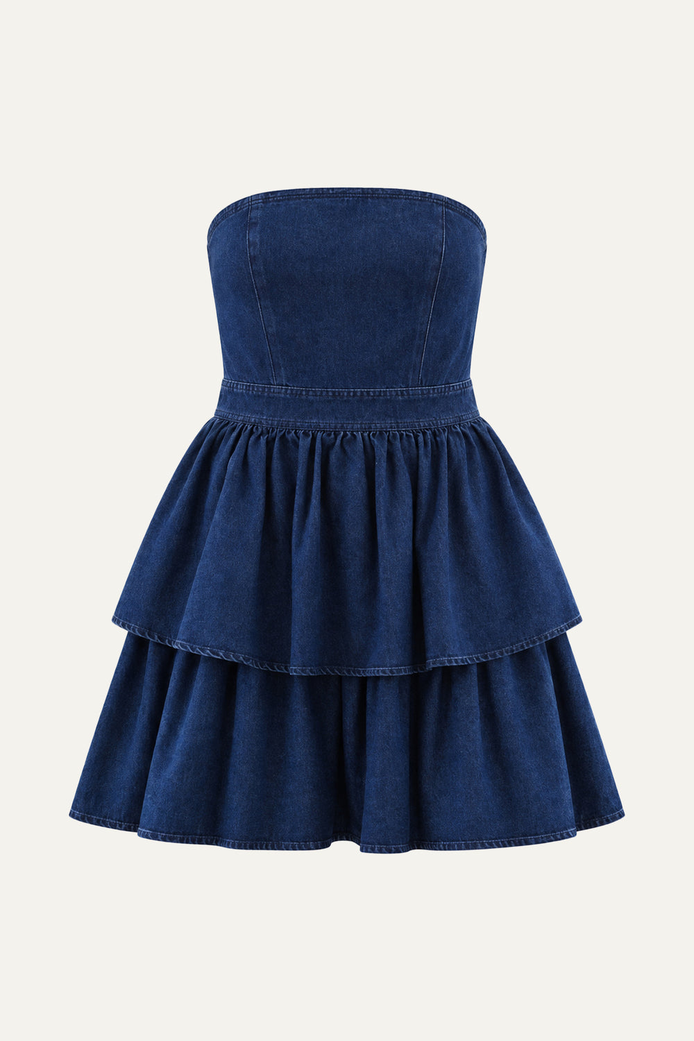 AWARE OF THIS DENIM MINI DRESS