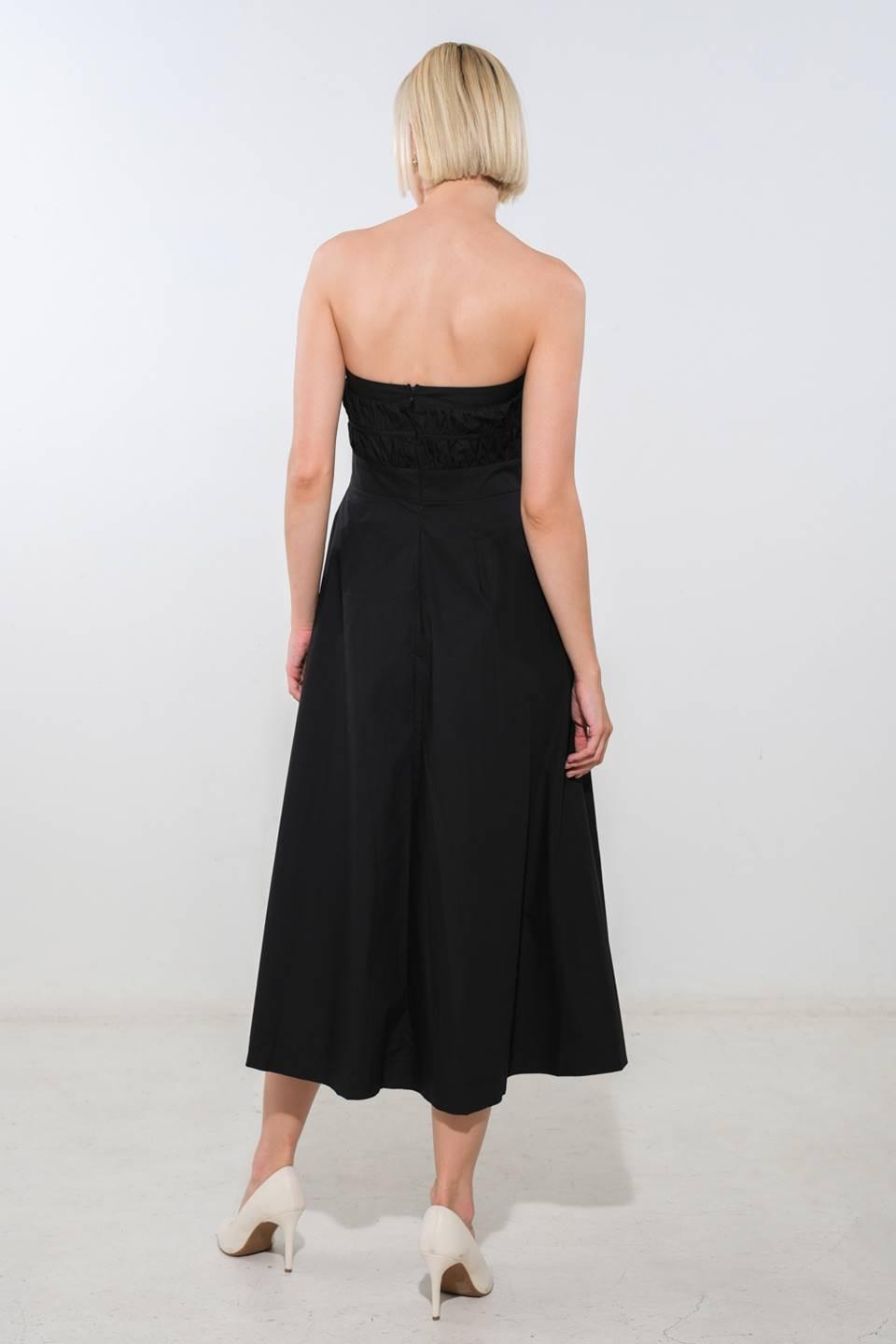 MYSTIC MUSE WOVEN MIDI DRESS.