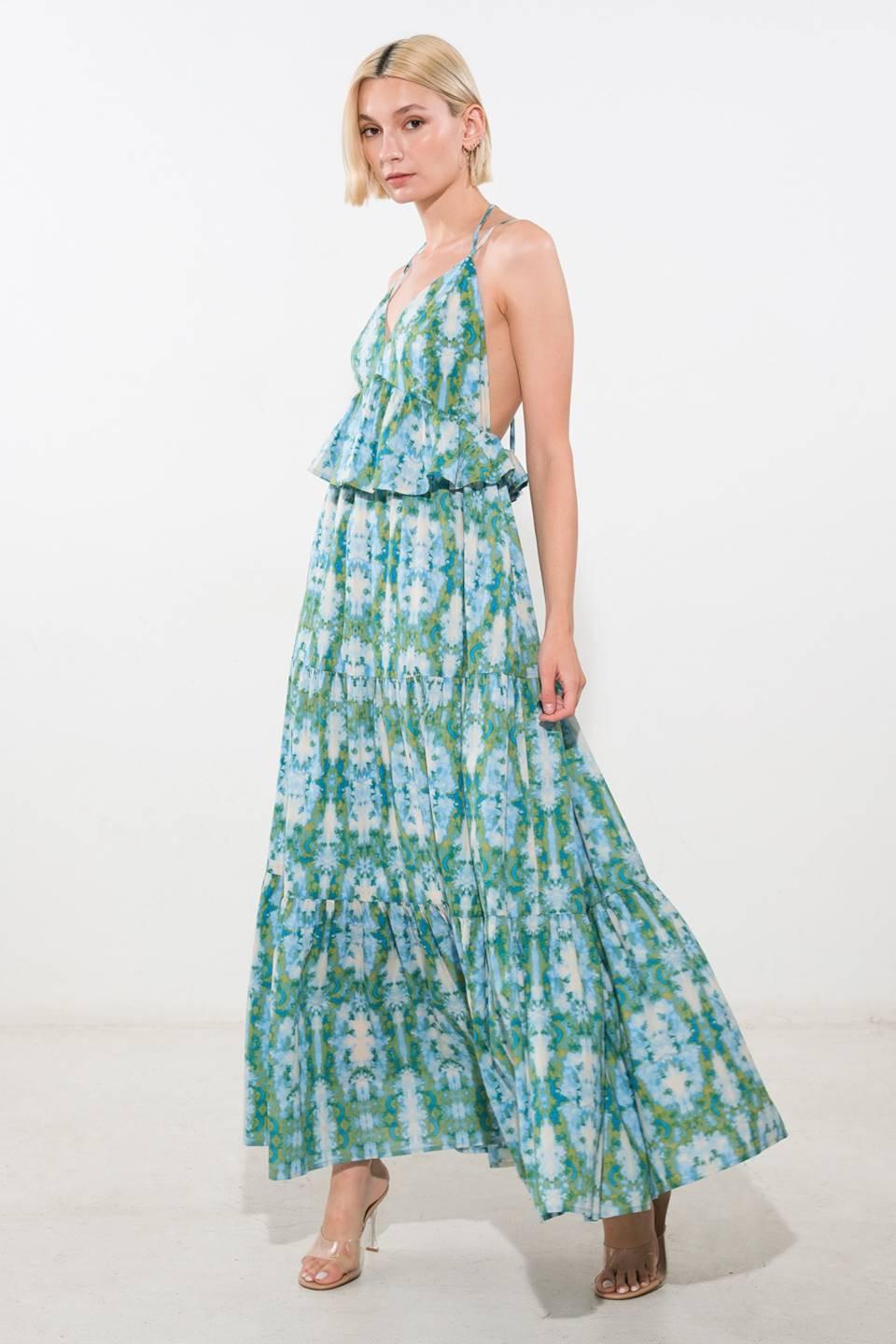 MOONLIGHT WHISPER WOVEN MAXI DRESS.