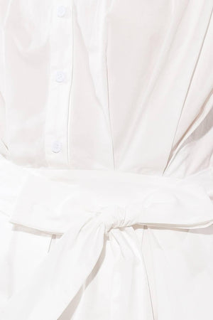 DEEPER CONNECTION WOVEN MIDI DRESS.