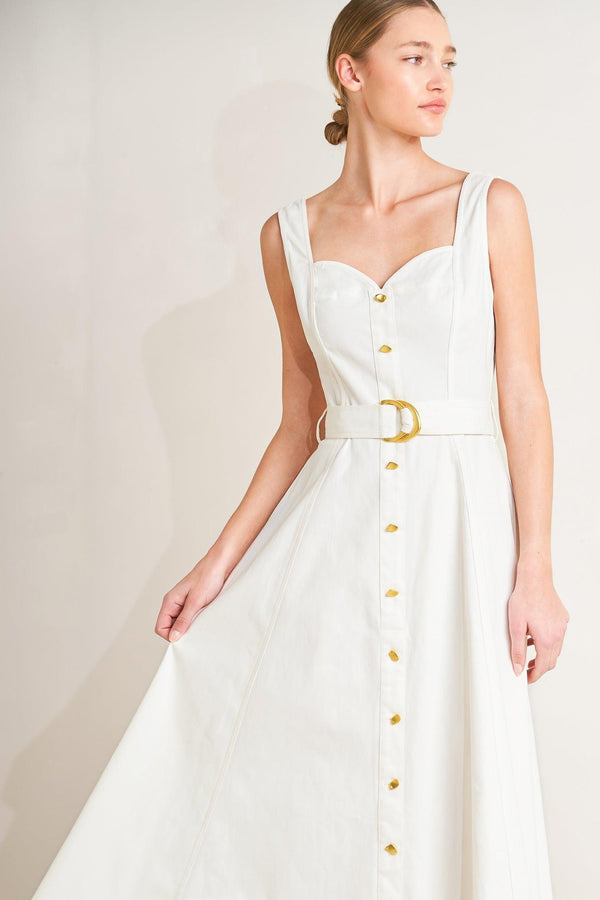 BELLA PORTOFINO WOVEN MIDI DRESS - Flying Tomato - DRESSES - Freemarket