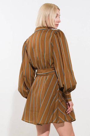GIVE IT A GO WOVEN MINI DRESS.