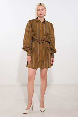GIVE IT A GO WOVEN MINI DRESS.