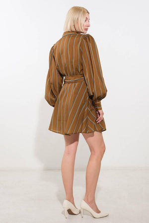GIVE IT A GO WOVEN MINI DRESS.