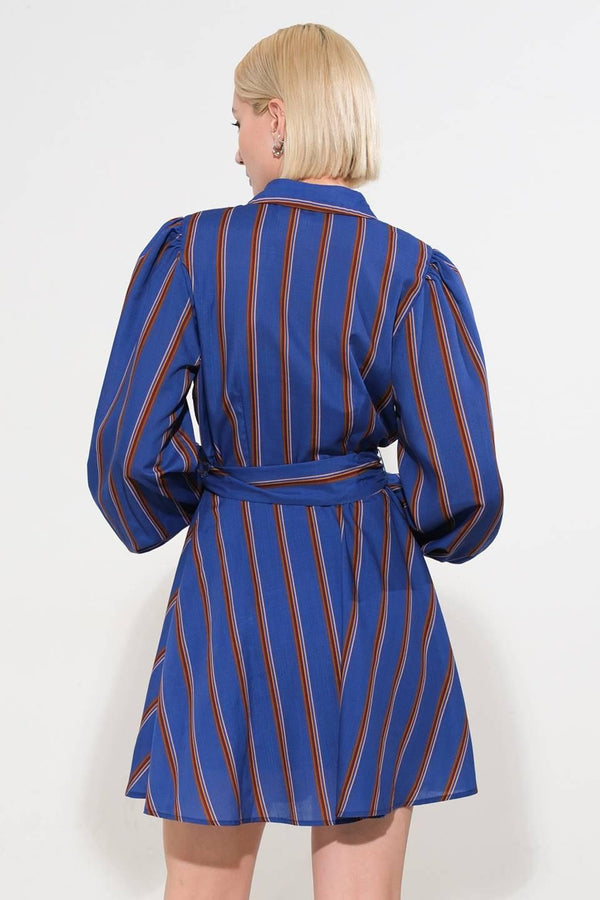 GIVE IT A GO WOVEN MINI DRESS.