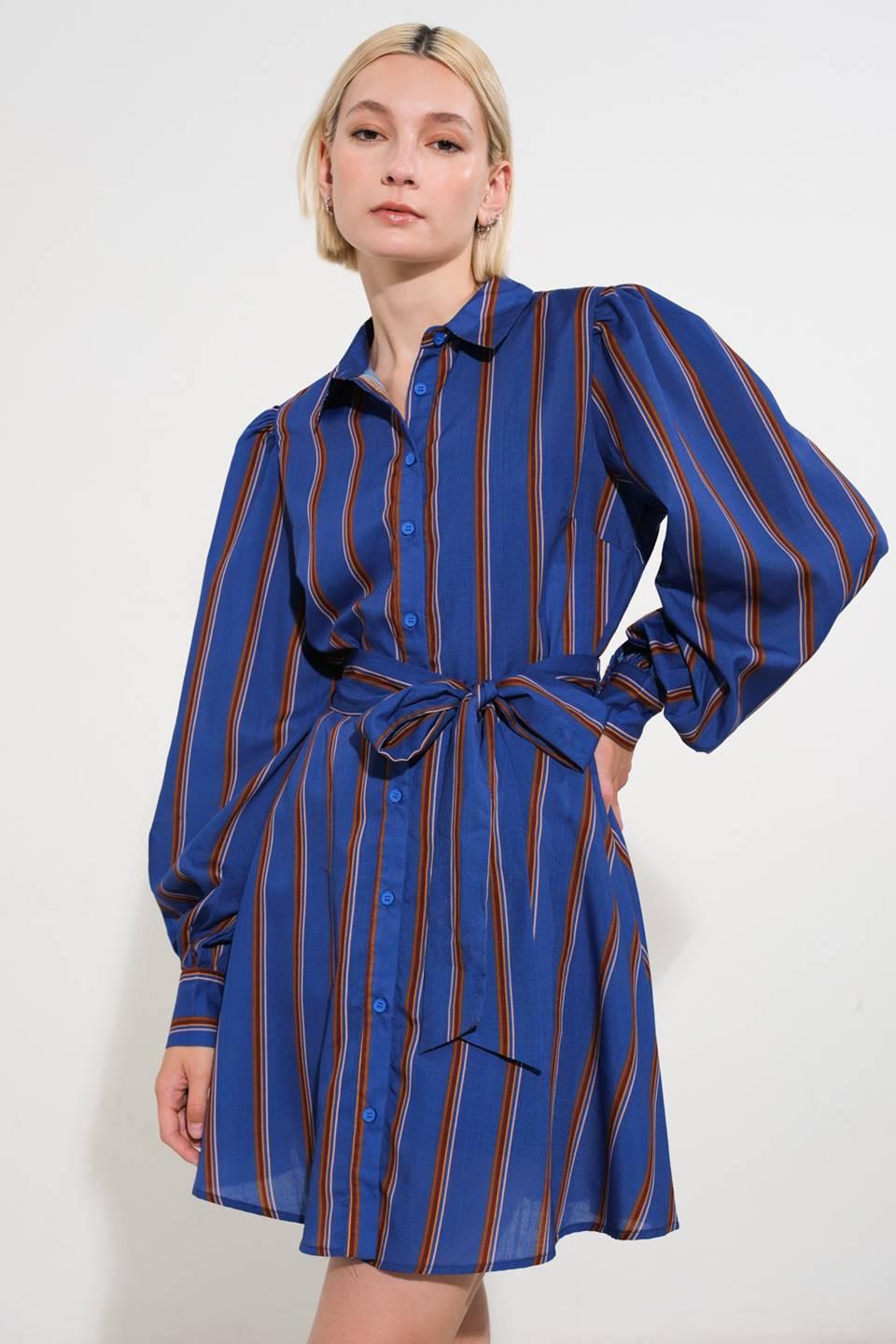 GIVE IT A GO WOVEN MINI DRESS.