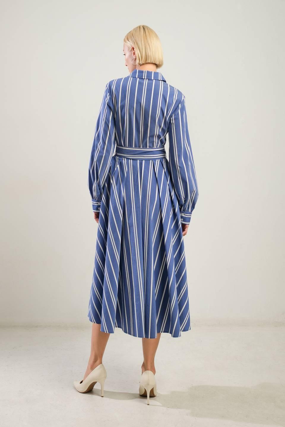 PETAL POWER MIDI SHIRT DRESS.